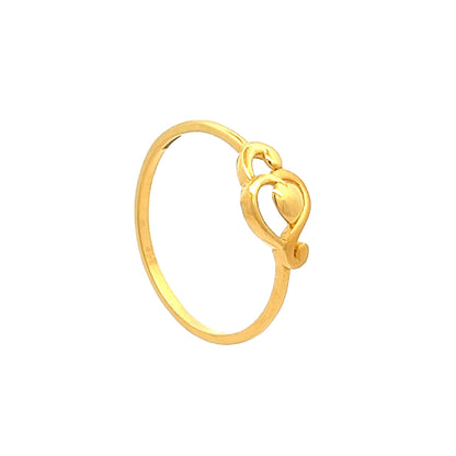 22ct Yellow Gold Fancy Heart Ring PZ325 - RN81 - FJewellery