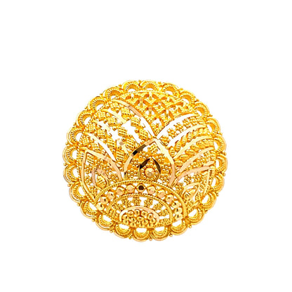 22ct Yellow Gold Fancy Patterned Ring PZ325 - RN44 - FJewellery