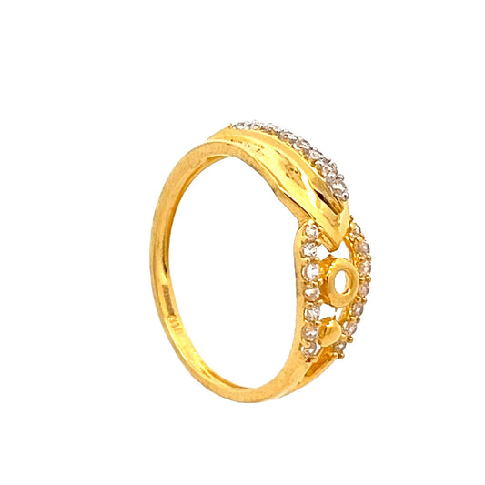 22ct Yellow Gold Fancy Ring with Stones PZ325-RN130 - FJewellery