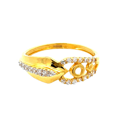 22ct Yellow Gold Fancy Ring with Stones PZ325-RN130 - FJewellery