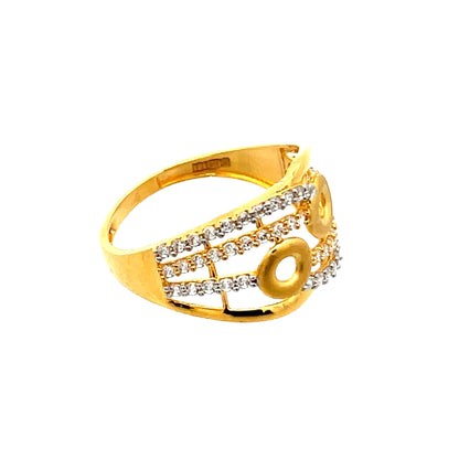 22ct Yellow Gold Fancy Ring with Stones PZ325 - RN29 - FJewellery