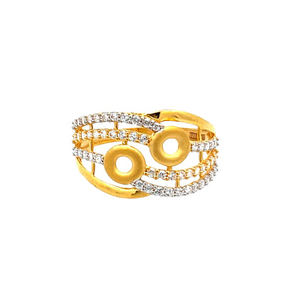 22ct Yellow Gold Fancy Ring with Stones PZ325-RN29 - FJewellery
