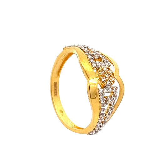 22ct Yellow Gold Fancy Ring with Stones PZ325-RN62 - FJewellery