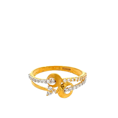 22ct Yellow Gold Fancy Ring with Stones PZ325 - RN8 - FJewellery