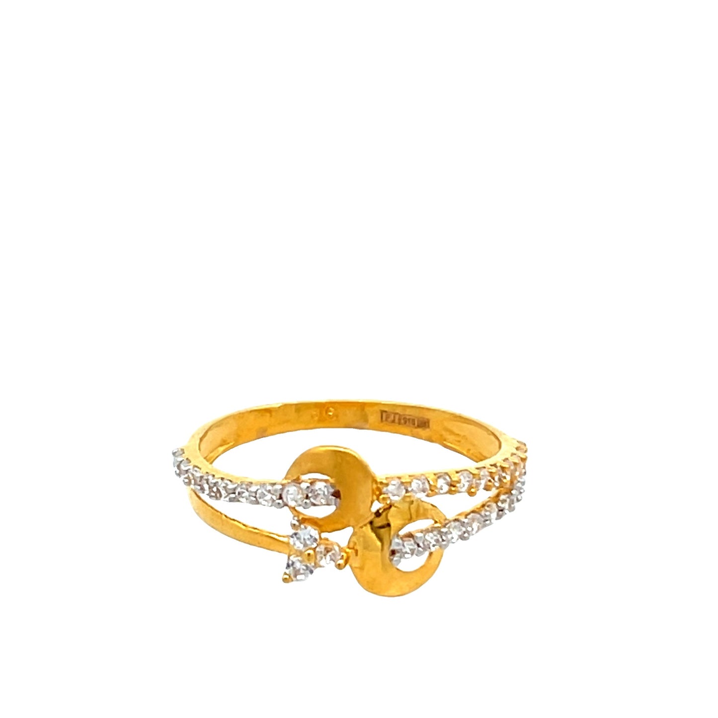 22ct Yellow Gold Fancy Ring with Stones PZ325-RN8 - FJewellery