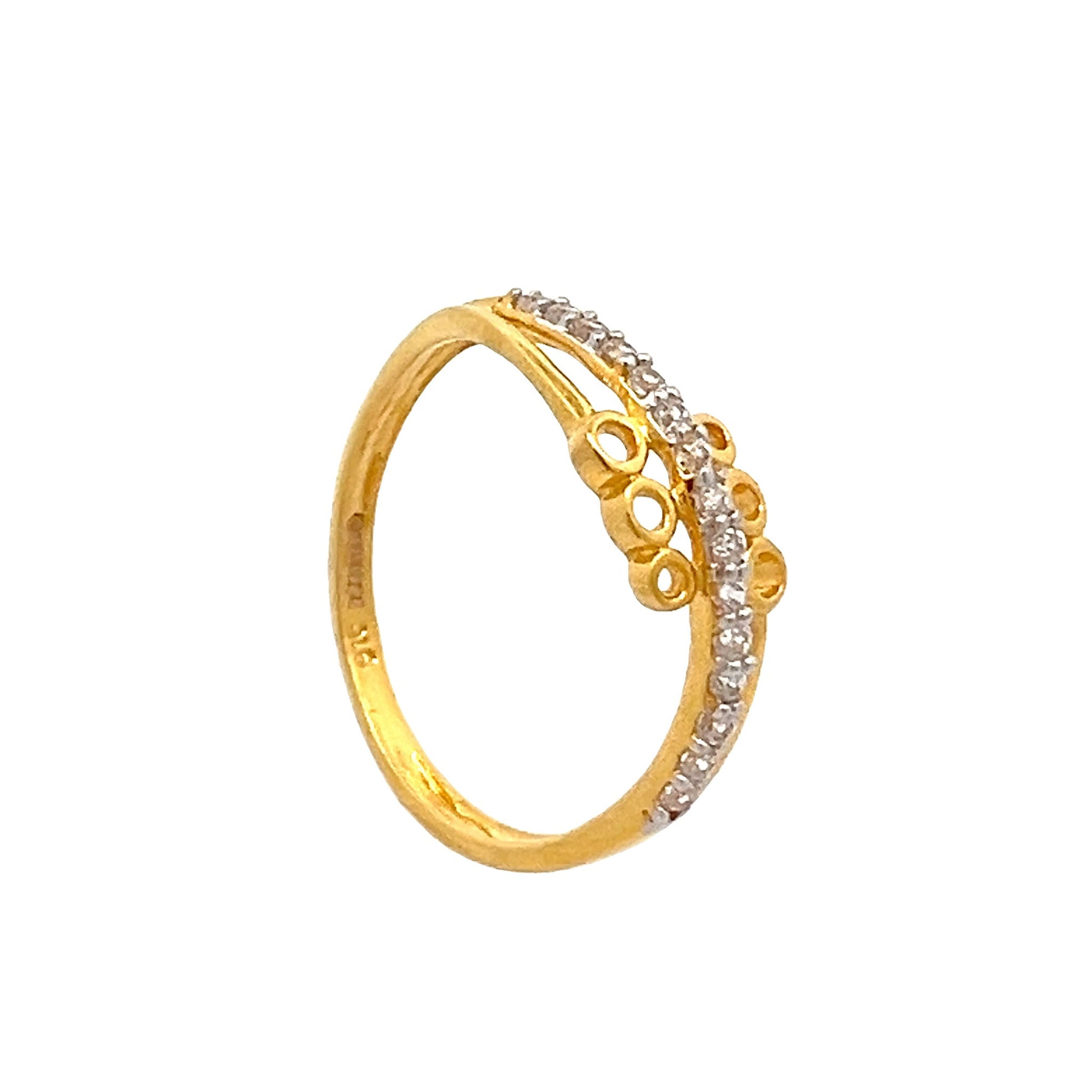 22ct Yellow Gold Fancy Ring with Stones PZ325 - RN82 - FJewellery