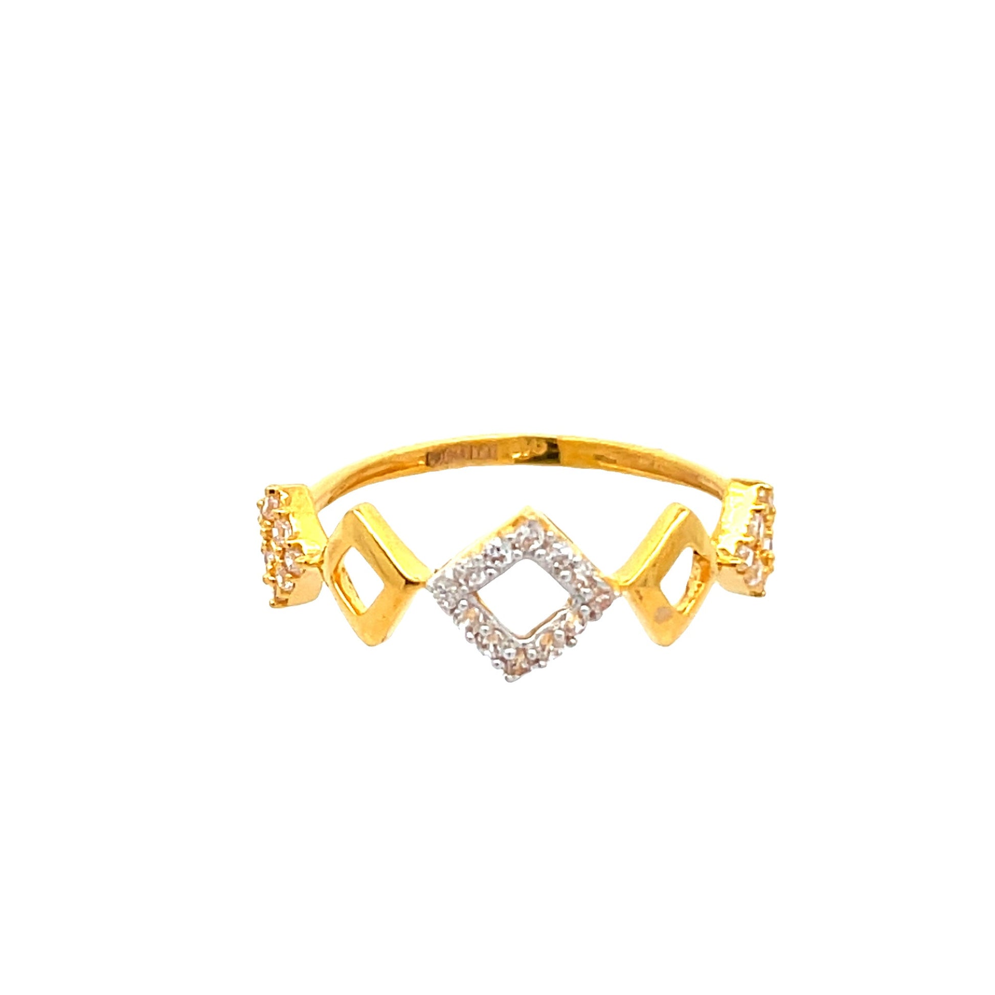 22ct Yellow Gold Fancy Ring with Stones PZ325 - RN94 - FJewellery