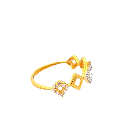 22ct Yellow Gold Fancy Ring with Stones PZ325 - RN94 - FJewellery
