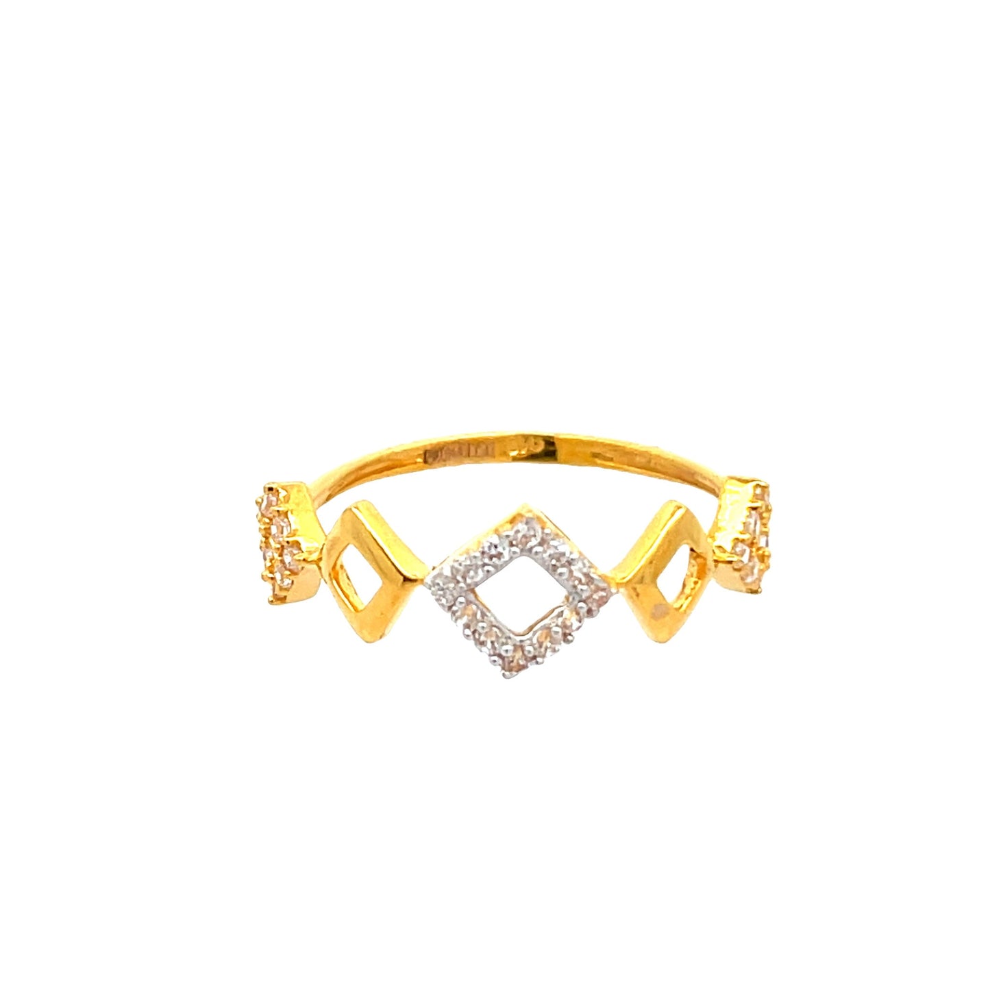 22ct Yellow Gold Fancy Ring with Stones PZ325 - RN94 - FJewellery