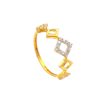 22ct Yellow Gold Fancy Ring with Stones PZ325 - RN94 - FJewellery