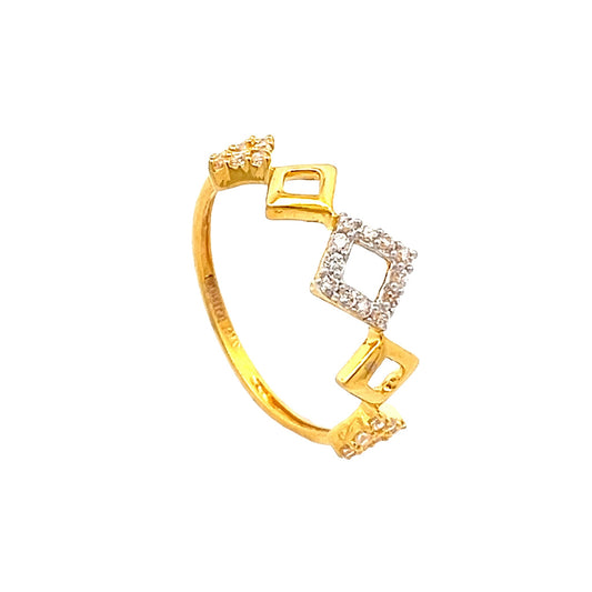 22ct Yellow Gold Fancy Ring with Stones PZ325 - RN94 - FJewellery