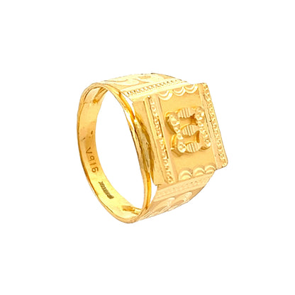 22ct Yellow Gold Fancy Signet Ring PZ325-RN24 - FJewellery