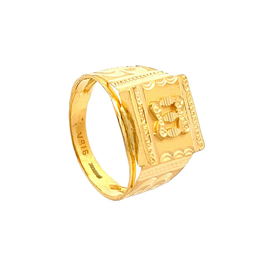 22ct Yellow Gold Fancy Signet Ring PZ325 - RN24 - FJewellery
