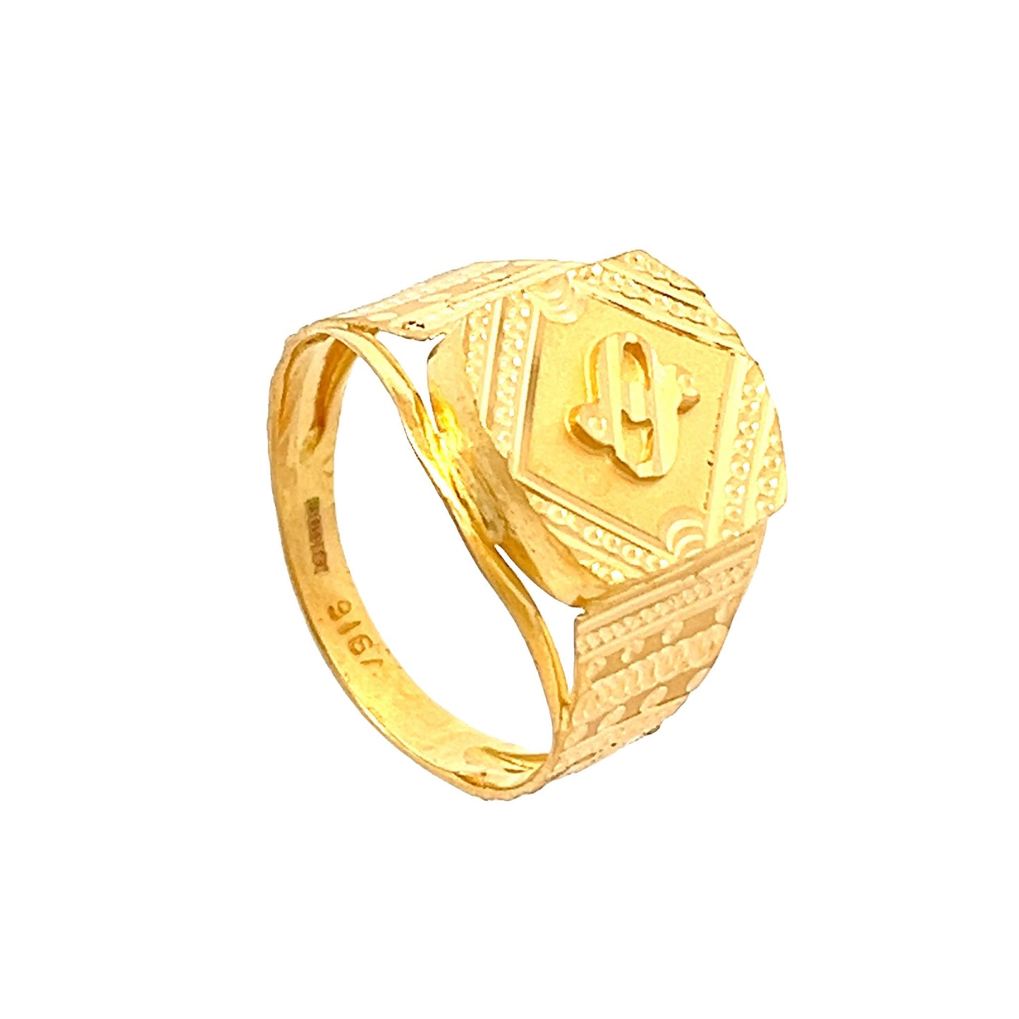 22ct Yellow Gold Fancy Signet Ring PZ325-RN39 - FJewellery