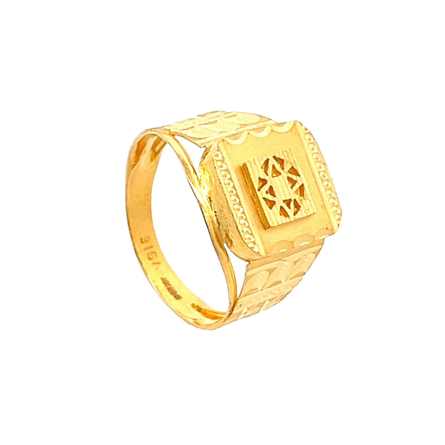22ct Yellow Gold Fancy Signet Ring PZ325-RN4 - FJewellery