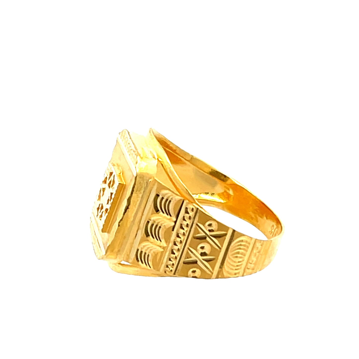 22ct Yellow Gold Fancy Signet Ring PZ325-RN4 - FJewellery