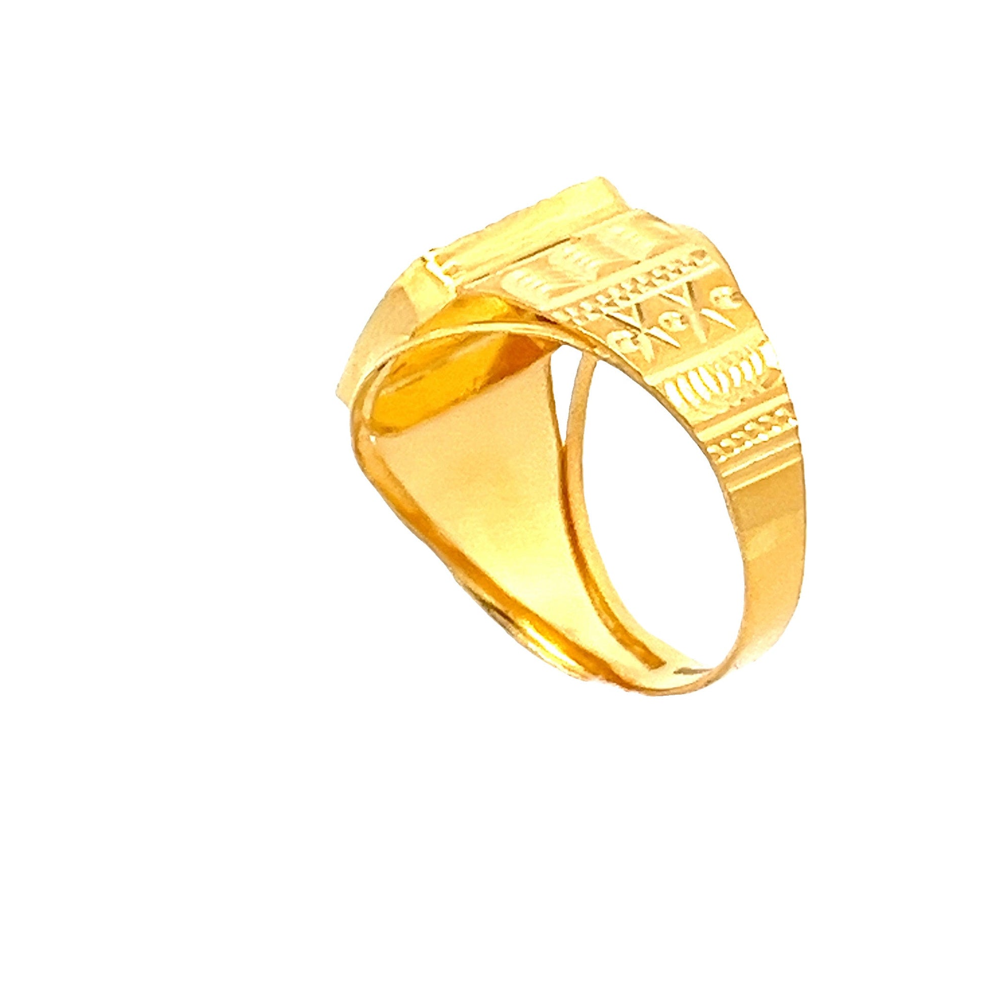 22ct Yellow Gold Fancy Signet Ring PZ325-RN4 - FJewellery