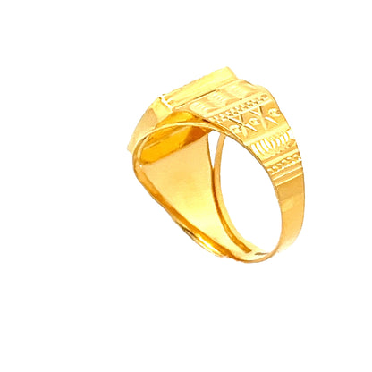 22ct Yellow Gold Fancy Signet Ring PZ325-RN4 - FJewellery