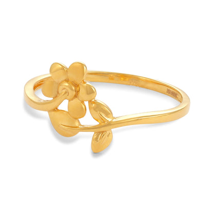 22ct Yellow Gold Flower and Leaf Design Ring BF1224 - RN128 - FJewellery