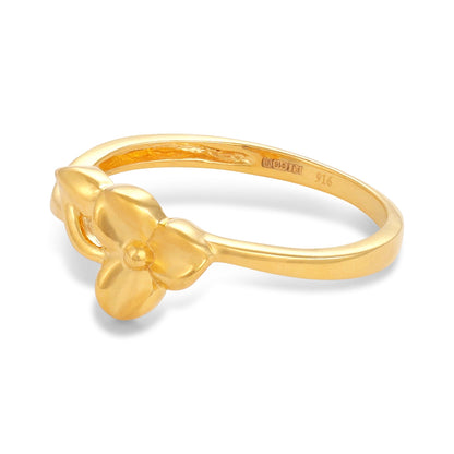 22ct Yellow Gold Flower Detail Ring BF1224-RN121 - FJewellery