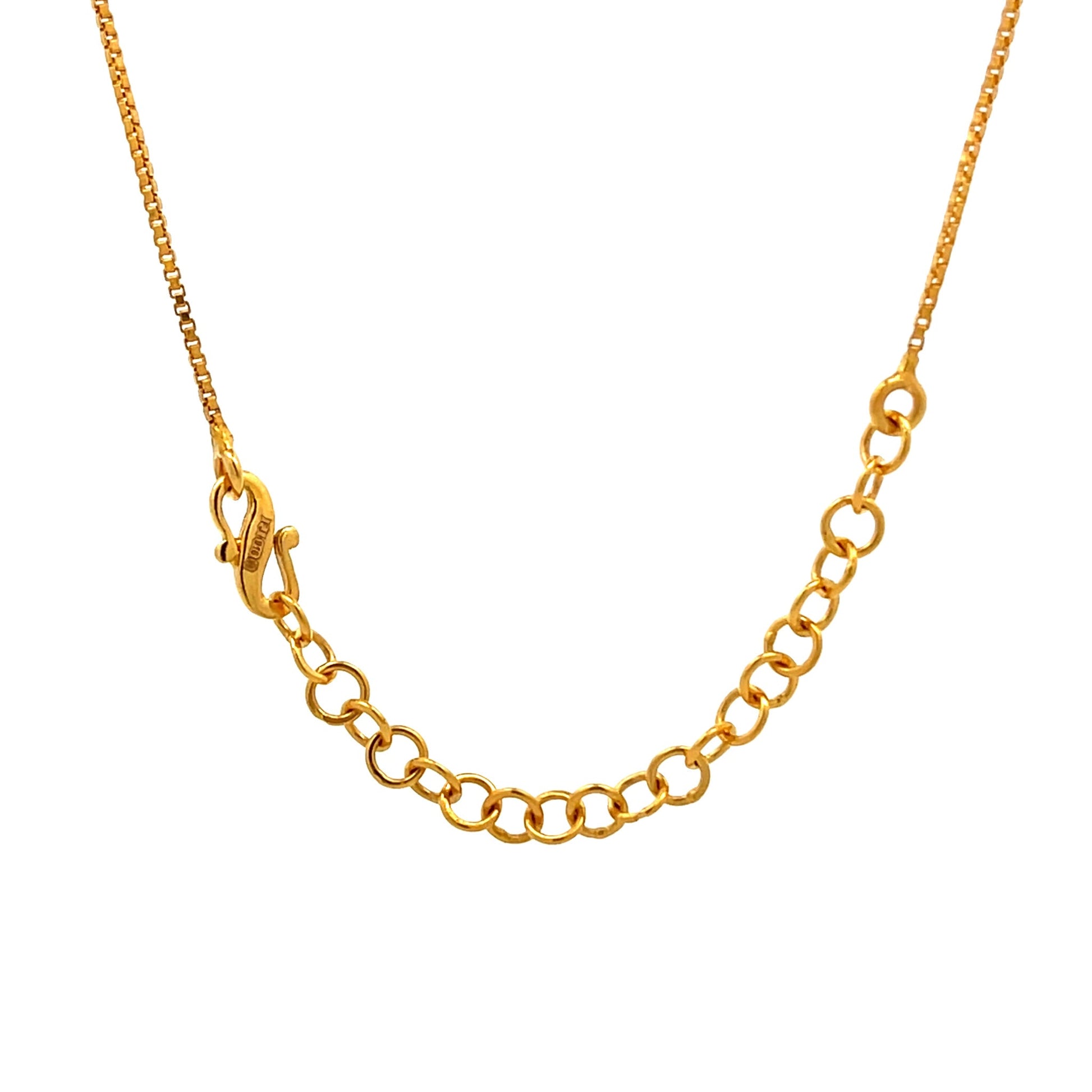 22ct Yellow Gold Flower Necklace PZ325-NK22 - FJewellery