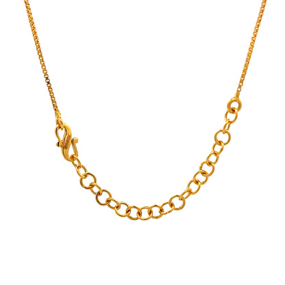 22ct Yellow Gold Flower Necklace PZ325-NK22 - FJewellery