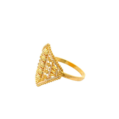 22ct Yellow Gold Geometric Kite Ring PZ325 - RN27 - FJewellery