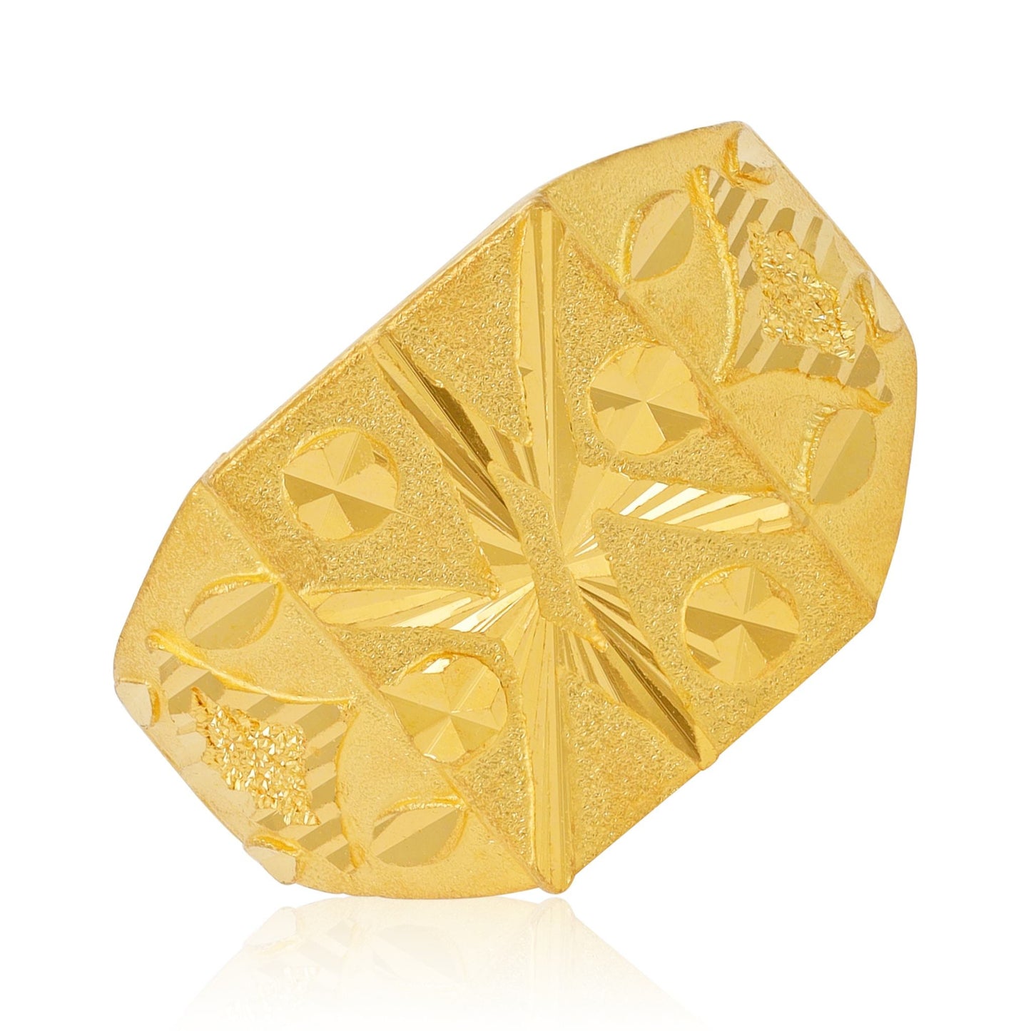 22ct Yellow Gold Geometric Ring BF1224-RN40 - FJewellery