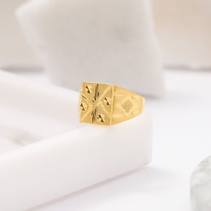 22ct Yellow Gold Geometric Ring BF1224-RN40 - FJewellery
