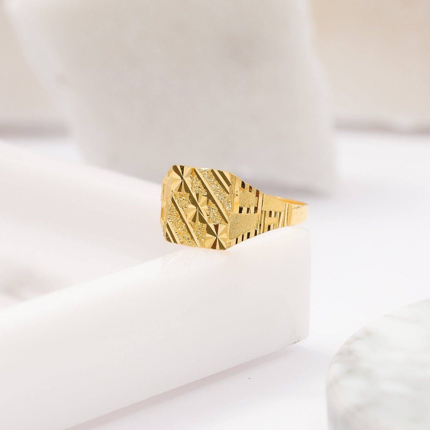 22ct Yellow Gold Geometric Ring BF1224 - RN41 - FJewellery