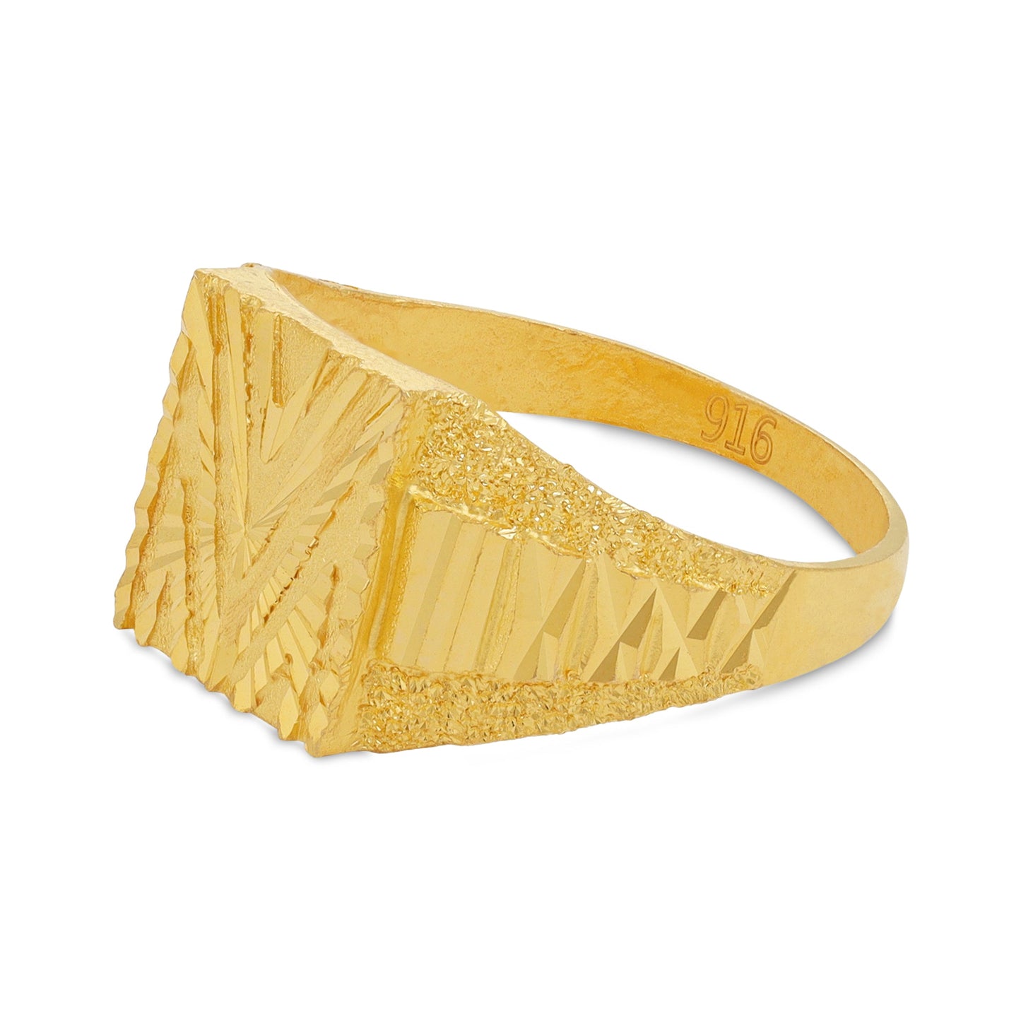 22ct Yellow Gold Geometric Ring BF1224-RN42 - FJewellery