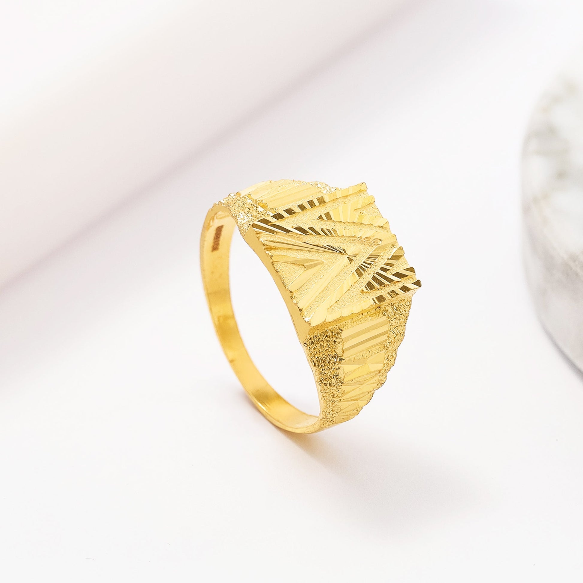 22ct Yellow Gold Geometric Ring BF1224-RN42 - FJewellery