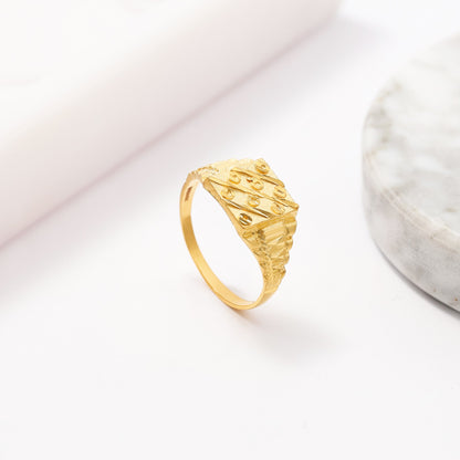 22ct Yellow Gold Geometric Ring BF1224-RN44 - FJewellery