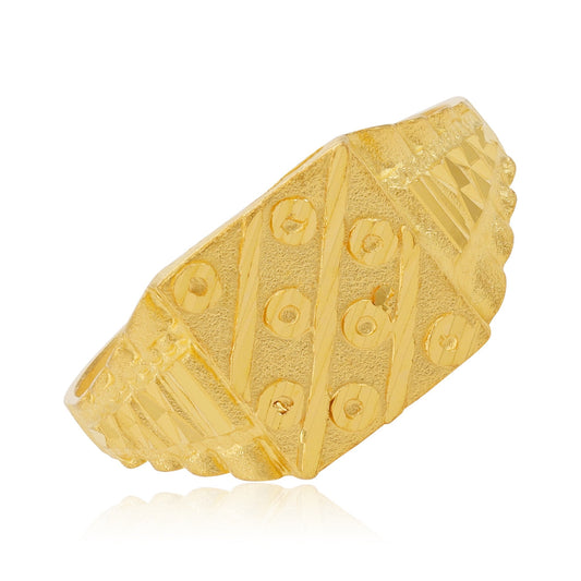 22ct Yellow Gold Geometric Ring BF1224-RN44 - FJewellery
