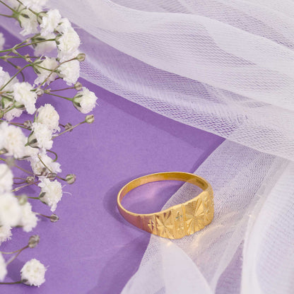 22ct Yellow Gold Geometric Ring BF1224-RN50 - FJewellery