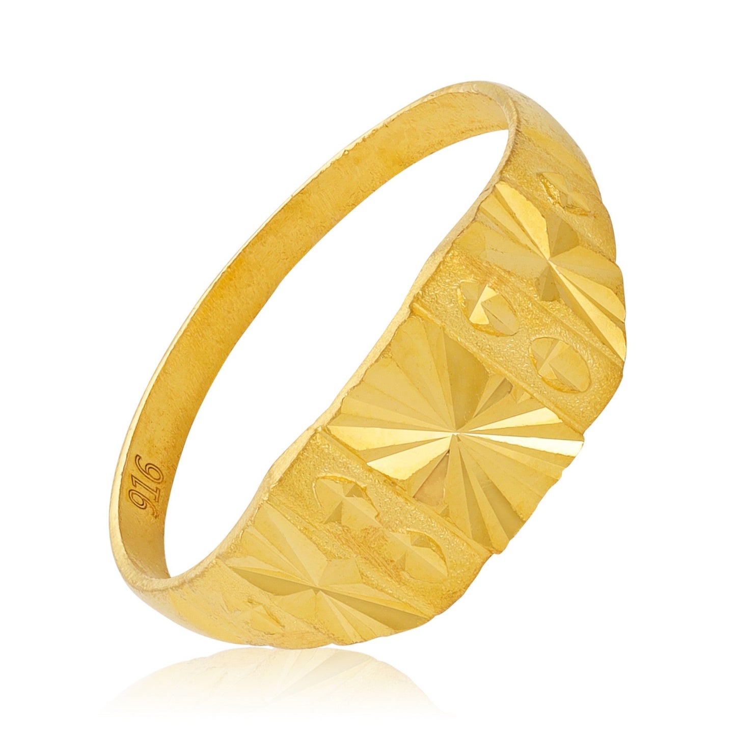 22ct Yellow Gold Geometric Ring BF1224-RN50 - FJewellery