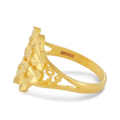 22ct Yellow Gold Heart Design Unique Ring BF1224-RN53 - FJewellery