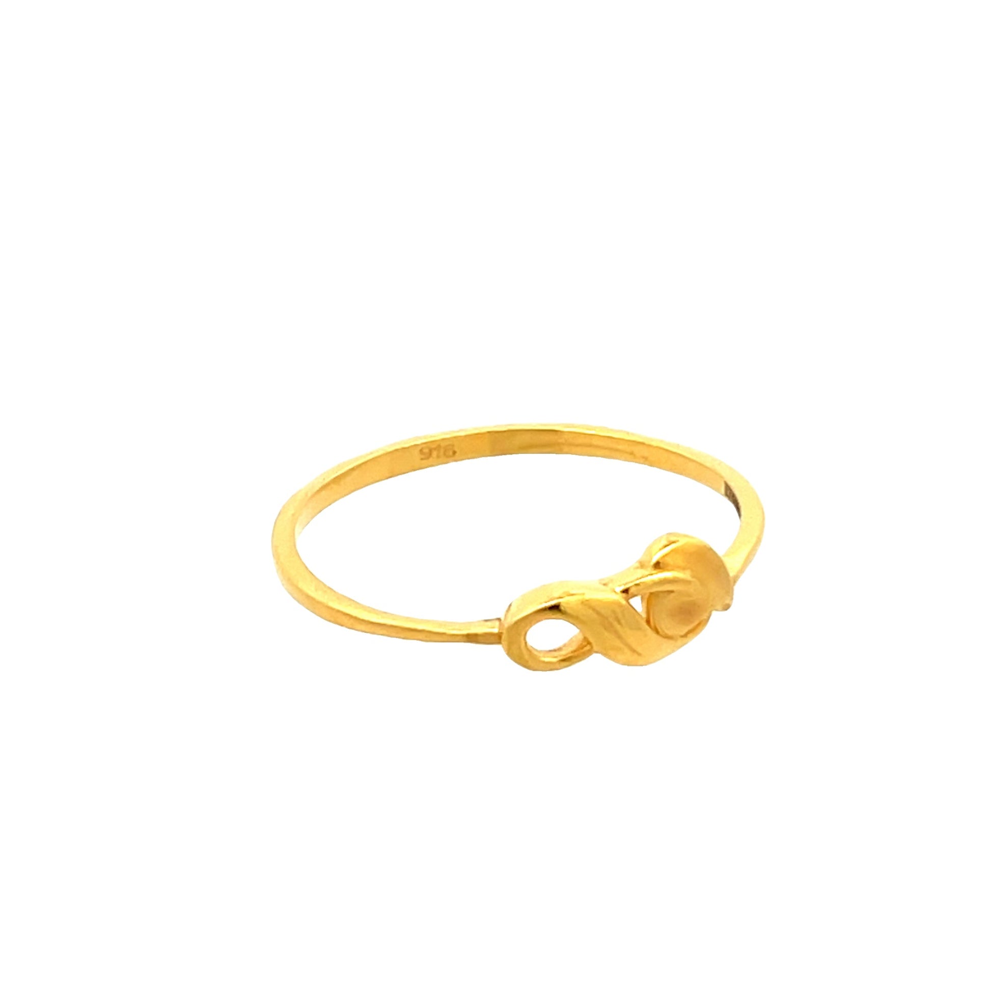 22ct Yellow Gold Heart Petal Design Ring PZ325 - RN78 - FJewellery