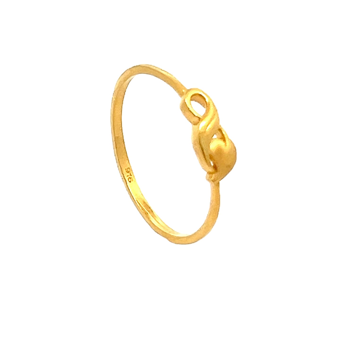 22ct Yellow Gold Heart Petal Design Ring PZ325 - RN78 - FJewellery
