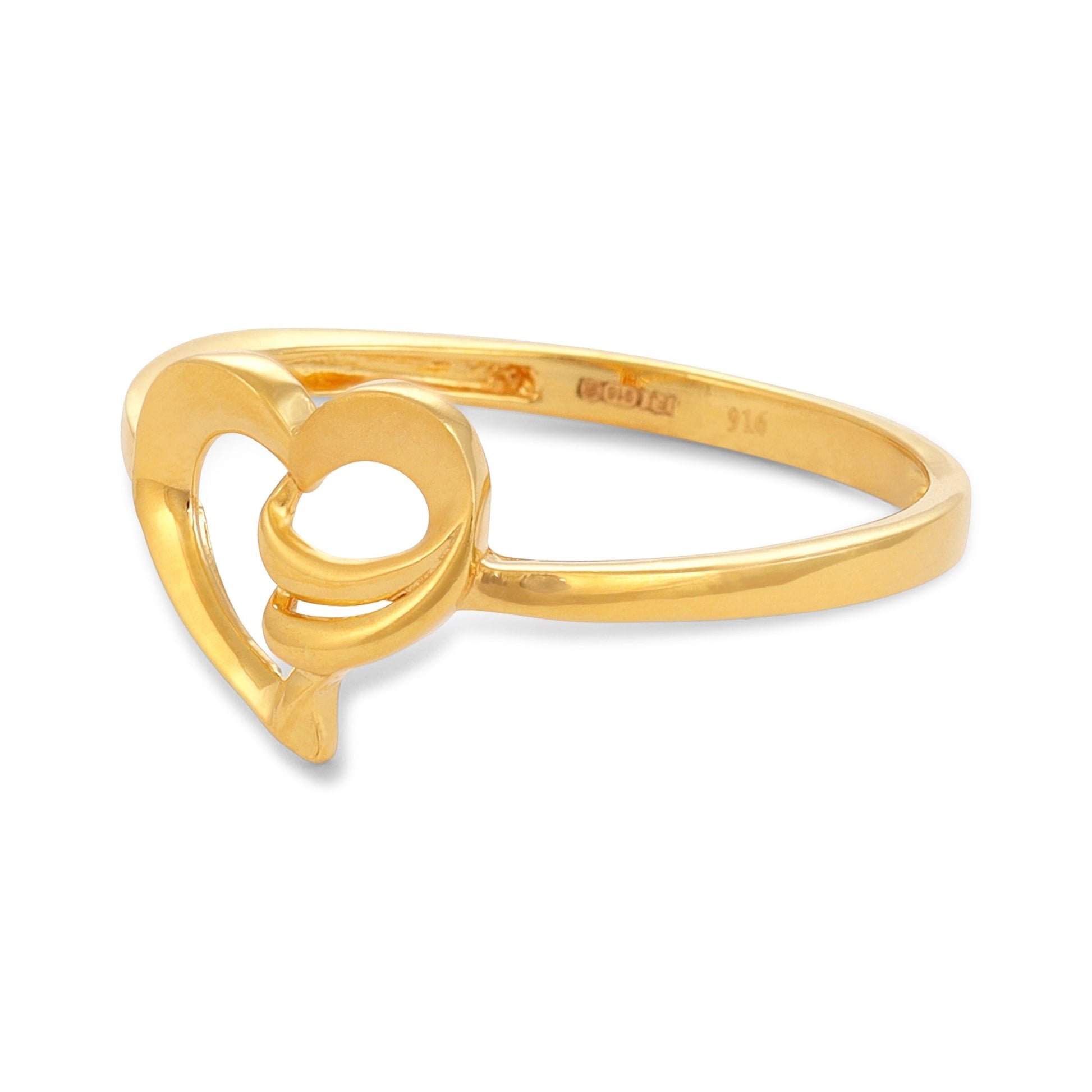 22ct Yellow Gold Heart Ring BF1224 - RN95 - FJewellery