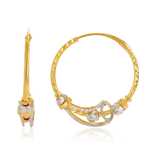 22ct Yellow Gold Hoop Earrings BF1224-ER17 - FJewellery
