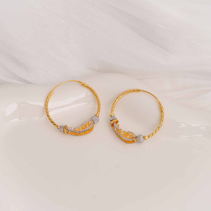 22ct Yellow Gold Hoop Earrings BF1224 - ER22 - FJewellery
