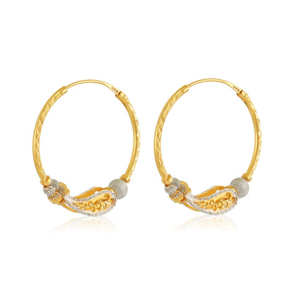 22ct Yellow Gold Hoop Earrings BF1224 - ER22 - FJewellery