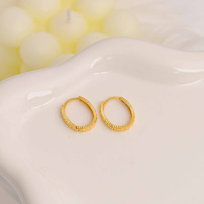22ct Yellow Gold Hoop Earrings BF1224-ER29 - FJewellery