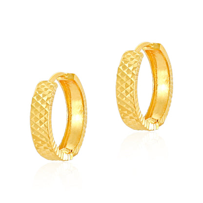 22ct Yellow Gold Hoop Earrings BF1224 - ER49 - FJewellery
