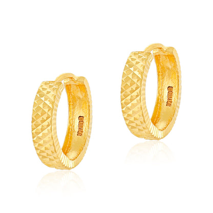 22ct Yellow Gold Hoop Earrings BF1224-ER53 - FJewellery
