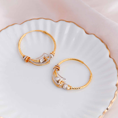 22ct Yellow Gold Hoop Earrings BF1224 - ER57 - FJewellery