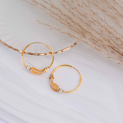 22ct Yellow Gold Hoop Earrings BF1224 - ER60 - FJewellery