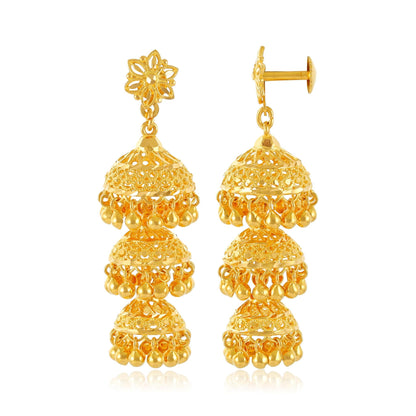 22ct Yellow Gold Jhumka Earrings BF1224 - ER2 - FJewellery