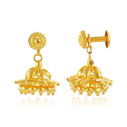 22ct Yellow Gold Jhumka Earrings BF1224 - ER6 - FJewellery